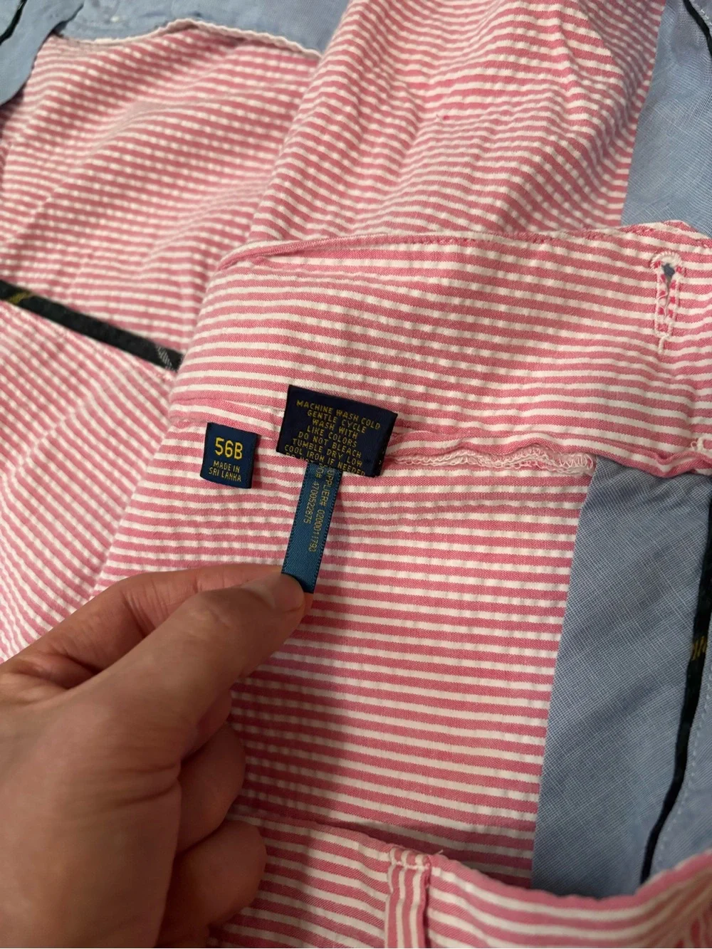 Polo Ralph Lauren Seersucker Pink Striped 9” Shorts Size 56 3X Preppy Ivy League